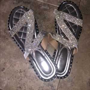 Crystal Zig Zag sandal.